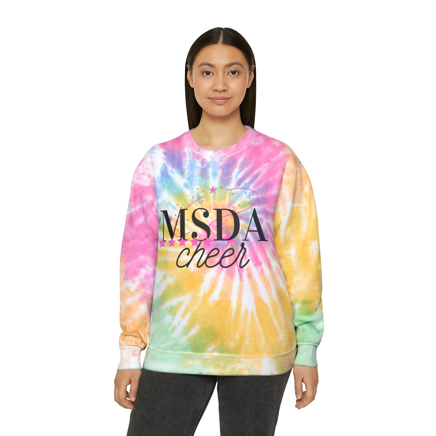 MSDA Cheer Unisex Tie-Dye Sweatshirt